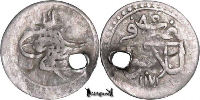 1772 (1171AH 85), AR Para - Mustafa al III-lea - Islambul - Imperiul Otoman