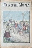 Revista Universul Literar nr.44/1897 pe coperta Un duel pe bicicleta
