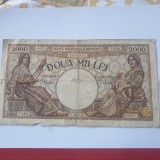 Bancnota Rom&acirc;nia 2000 Lei 1941, Uzată - Colecție Numismatică