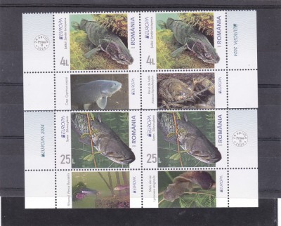 ROMANIA 2024 -EUROPA 2024 - FAUNA SI FLORA SUBACVATICA, IN PERECHE CU TABS DIFERIT, MNH - LP 2464 foto