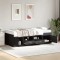 vidaXL Pat de zi cu sertare fără saltea, negru, 75x190 cm 3280259