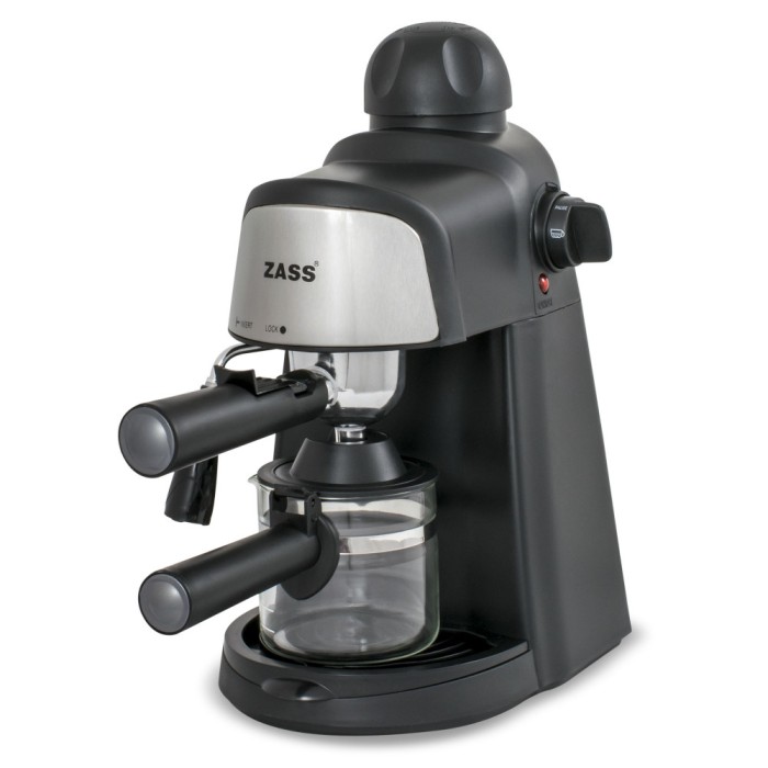 Espressor manual Zass ZEM 05, 800W, Dispozitiv Cappuccino, Negru ProDesign DailyAppliances