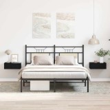 vidaXL Noptiere plutitoare 2 buc. stejar negru 40x32x15 cm lemn stratificat 862417