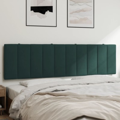 vidaXL Pernă tăblie de pat, Hanko, verde, 180 cm, catifea 374684 foto
