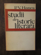 STUDII DE ISTORIE LITERARA-P.V.HANES foto