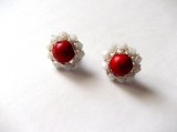 cercei howlite rosu 44592