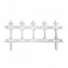 Set 5 gardulete de gradina, Strend Pro Gardens F755, din plastic, alb, 64x34 cm
