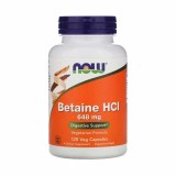 Betaine HCL (Clorhidrat de Betaina) 648 miligrame 120 capsule Now Foods