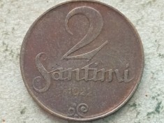 LETONIA-2 SANTIMI 1922 foto