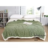 Cumpara ieftin Patura Cocolino cu Blanita Pentru Pat Dublu, Verde - FNE11