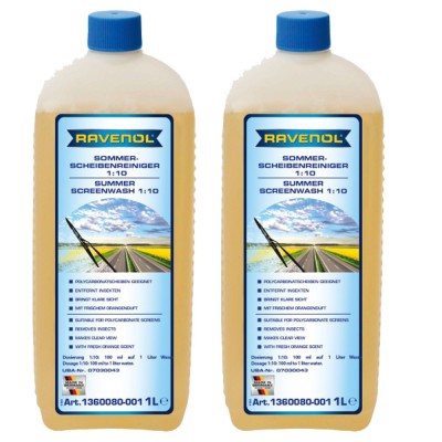 Pachet 2 litri solutie concentrata pentru parbriz Ravenol , miros de portocala foto