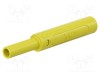 Conector banană 4mm ST&Auml;UBLI 32A 1kV galben &icirc;nşurubare