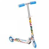 Trotineta Copii Pliabila Moni Magic Albastra, Roti PU 125mm, Ghidon Reglabil, Frana Spate, 3-8 Ani, Max 20kg