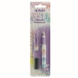 Stilou ergonomic penita m, 3 patroane incluse, motiv new batik freedom, blister, Herlitz