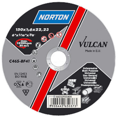 NORTON Vulcan A 350x3,5x32 A30S-BF41, disc de tăiere pentru metal și oțel inoxidabil foto