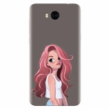 Husa silicon pentru Huawei Y6 2017, Cute Girl