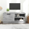 Comodă TV, gri beton, 80x35x36,5 cm, lemn prelucrat