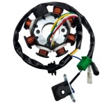 Magnetou Stator GY6 125cc - 150cc cu 8 Bobine si Senzor Scanteie, Alternator Scuter ATV 4T, 5 Fire , TM Motorcycle Parts , 8 bobine GY6 125 150