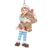 Cumpara ieftin Ornament brad Craciun Gnom polirasina multicolora 5x4x11 cm