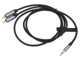 Cablu Audio Jack 3.5mm la RCA 1m Aurit PVC, Vention