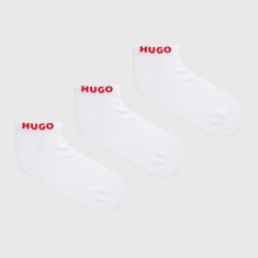 HUGO șosete 3-pack bărbați, culoarea alb 50480217