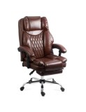 Scaun directorial OFF340, piele ecologica, mecanism balans, robust, rabatabil 180 grade, 150 kg