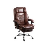 Scaun directorial OFF340, piele ecologica, mecanism balans, robust, rabatabil 180 grade, 150 kg