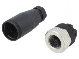 Mufă M12 4-PIN Mamă pe Cablu Drept DeviceNet CANopen