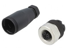 Mufă M12 4-PIN Mamă pe Cablu Drept DeviceNet CANopen foto