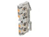 Conector Șine 0,5-10mm2 1 Pista 4 Borne Gri Push-In
