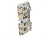 Conector Șine 0,5-10mm2 1 Pista 4 Borne Gri Push-In