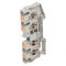 Conector Șine 0,5-10mm2 1 Pista 4 Borne Gri Push-In