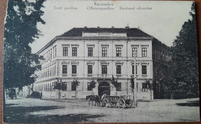 Carte postala, Caransebes, Pavilionul Ofiterilor, inceput de secol XX foto
