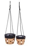 Cumpara ieftin Set 2 ghivece flori suspendabile 18 x 16 cm, 22 x 18 cm
