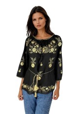 Bluza dama tip ie 257 negru mahon/auriu , marimea 2XL