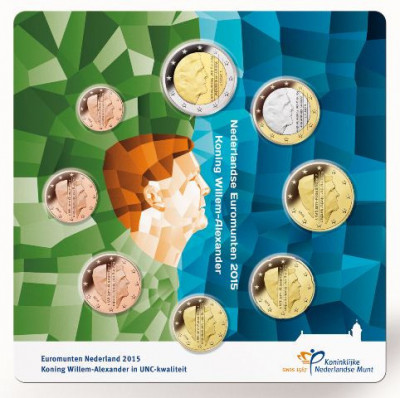 OLANDA 2015 - Set monetarie Euro 1cent-2 euro fdc/ blister foto