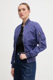 Alpha Industries geaca bomber MA-1 VF LW femei, culoarea violet, de tranzitie
