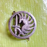 G620- DRAGO-Insignă militară originală a Trupelor Aeropurtate Metropolitane TAP-Romainville Paris anii 1950 - RF 5950 stare foarte buna.