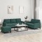 vidaXL Set de canapele cu perne, 3 piese, verde &icirc;nchis, catifea 3201528