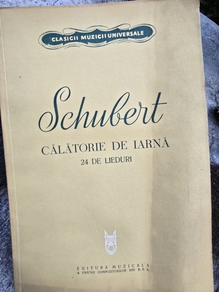 Partitura, Calatorie de iarna, 24 de lieduri - Schubert
