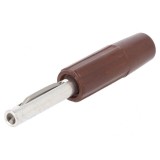 Mufă banană 4mm maro neizolat 10A 60VDC