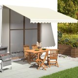 VidaXL P&acirc;nză de rezervă copertină, crem, 4,5x3,5 m