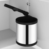 VidaXL Coș de gunoi &icirc;ncorporat de bucătărie, 8 L, oțel inoxidabil
