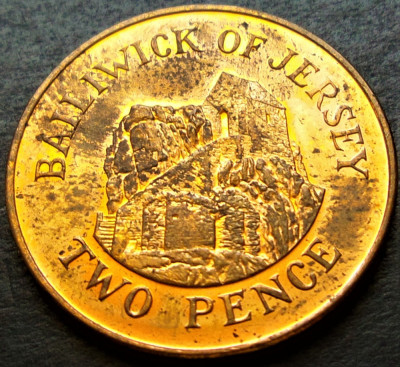 Moneda exotica 2 PENCE - JERSEY, anul 1998 * cod 2420 = A.UNC PATINA foto
