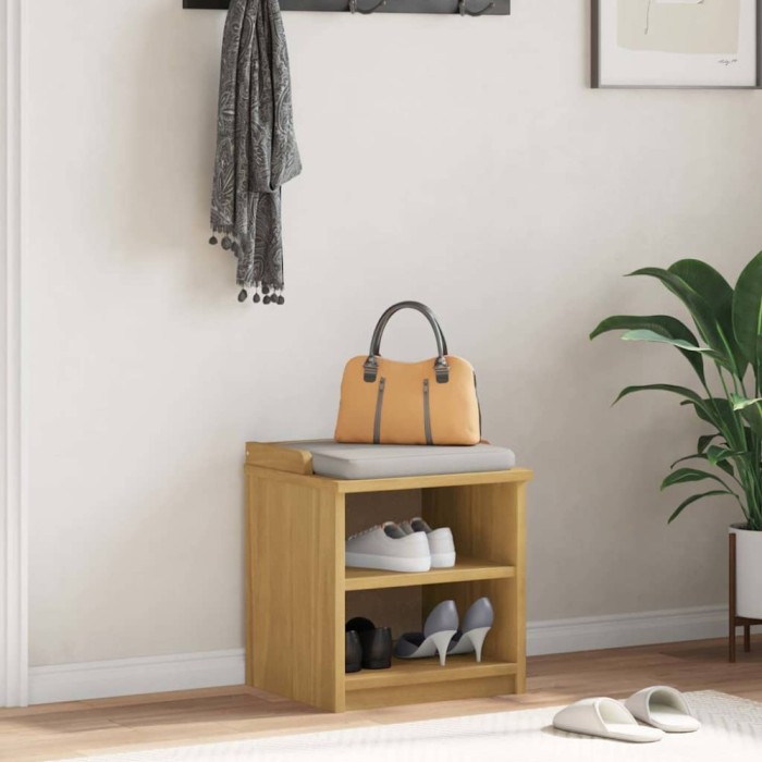 vidaXL Bancă pentru hol &bdquo;SANDNES&rdquo; 45x40x50 cm din lemn masiv de pin 4010443