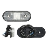 Lampa gabarit auto BestAutoVest 12/24V ovala Alba cu led, 120x67mm, 1 buc.