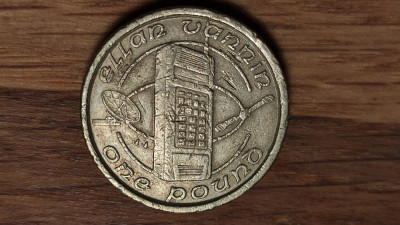 Isle of / Insula Man - moneda de colectie exotica - 1 pound 1994 - superba ! foto