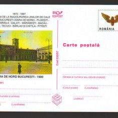 CPIB 21751 - CARTE POSTALA - GARA DE NORD BUCURESTI 1900, NECIRCULATA