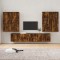 Set dulapuri TV, 6 piese, stejar fumuriu, lemn prelucrat