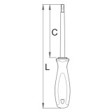 Unior 603VDETBI - Surubelnita cu varf plat 1x5.5x125 mm izolatie 1000 V